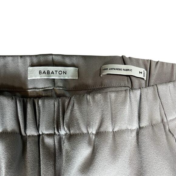 Aritzia Babaton Dexter Pull On Jogger Style Dress Pants Khaki Gray Size Medium - Picture 2 of 7